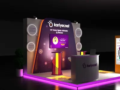 Exhibition fair stant technology 4x4 3D model