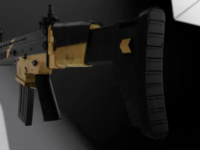 FN SCAR-L Assault Rifle - 3D Model 3D model