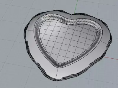  Ciondolo cuore Sweep 2 Free 3D model