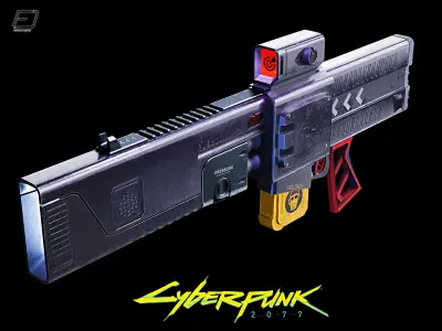 EMP Assault Rifle Low-poly 3D model