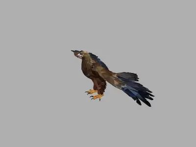 Eagle Low Polygon Art Bird Animal Low-poly 3D model