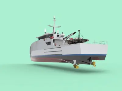 Coastguard Patrol Ship 3D model