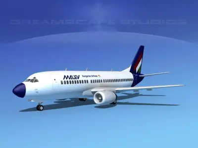 Boeing 737-300 Malev 3D model