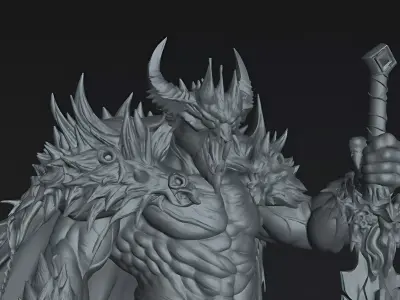 Shattered Blade Superior  Demon Warlord STL 3D print model