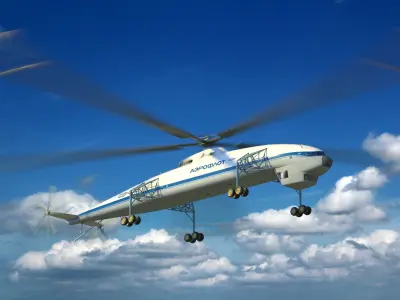 Kamov heavy lift helicopter 3D model