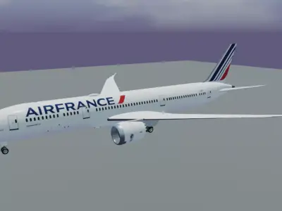 Air France Boeing 787-9 3D model Low-poly 3D model