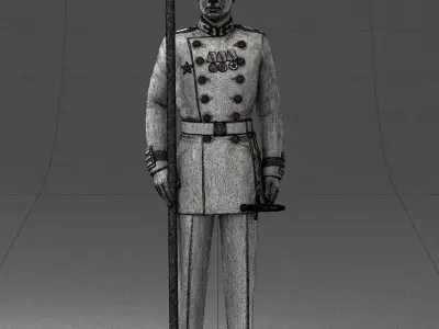 000112 Soviet Naval Officer in Parade Dress 0116 3dp 3D print model