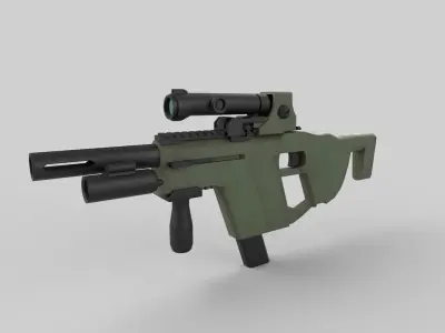 M17 gun Low-poly 3D model