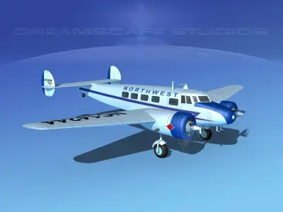 Lockheed L10 Electra Nortwest 3D model