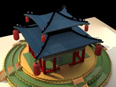 Chinese pavilion 3D model