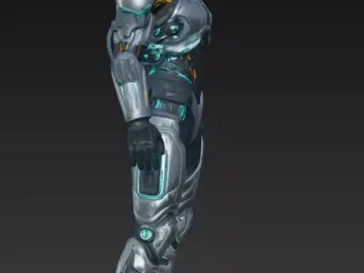 Futuristic Sci-fi Character Low-poly 3D model