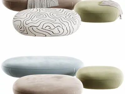 GALET Pouf By Giorgetti Free low-poly 3D model