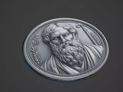 Hipokrat Medallion 3D print model