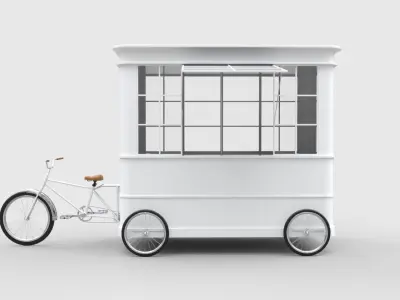 Bike Food Cart 3D model