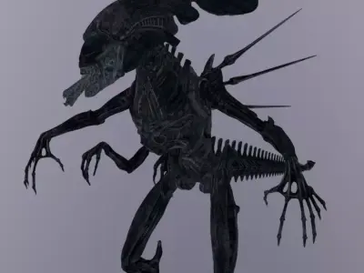 Alien Queen Rigged Low-poly 3D model