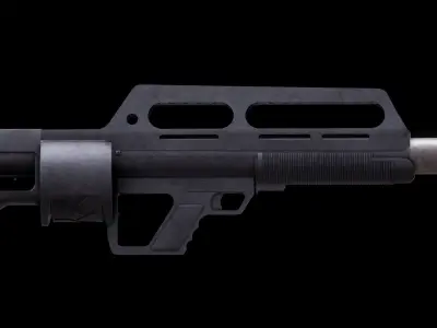 Pancor Jackhammer Rigged PBR Low-poly 3D model