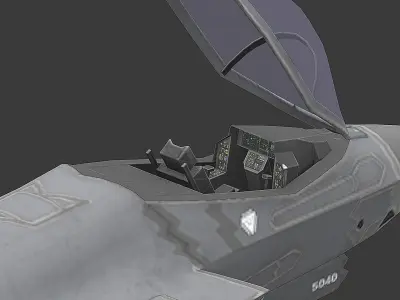 F35 A fighter jet - fighter jet Low-poly 3D model