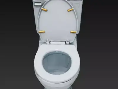 Sci-fi toilet Low-poly 3D model