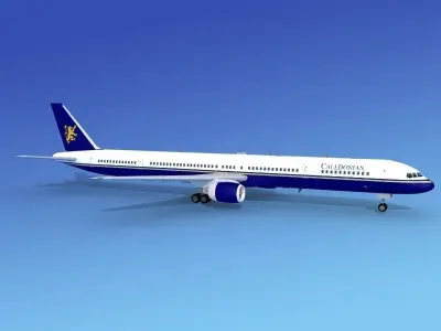 Boeing 757-300 Caledonian Airways  3D model