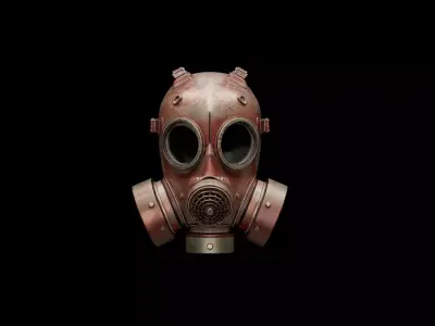 Rusty Gas Mask 3D Model Low-poly 3D model