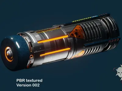 Cyclone Mk1 Seeker Missile Pack animation and 3d printing Low-poly 3D model