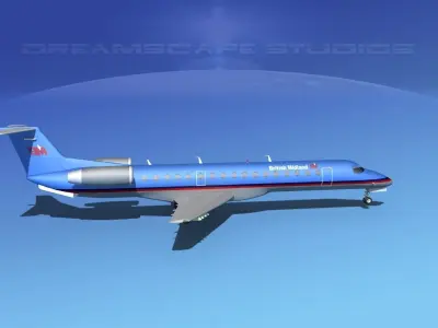 Embraer ERJ-145 British Midland 3D model