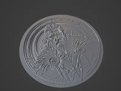 Ragnar Lothbrok Medallion 3D print model