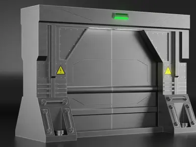 Sci Fi Door Free low-poly 3D model