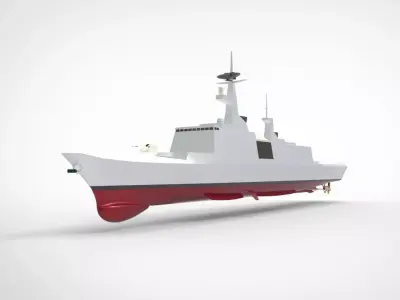 Millitary ship la fayette class frigate 3D model
