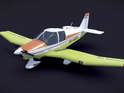 Robin Dr 400 - Civil Aircraft Low-poly 3D model