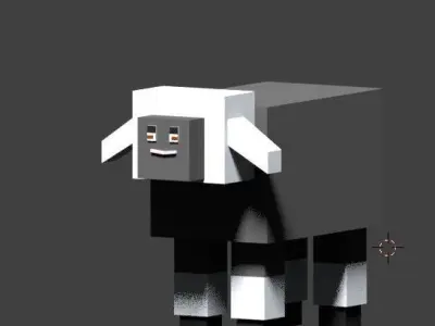 Sheep in minecraft Free 3D model