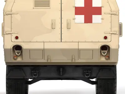 Humvee Military M996A1 Ambulance 2004 3D model