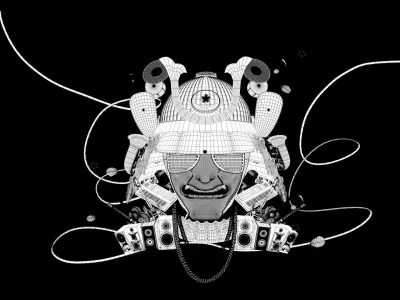 Samurai Helmet 3D model