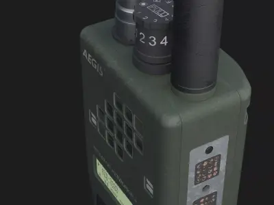 AN PRC Tactical Radio  Game Ready Prop Low-poly 3D model