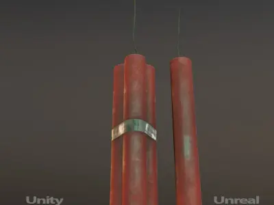 Dynamite PBR Low Poly Asset Pack Low-poly 3D model