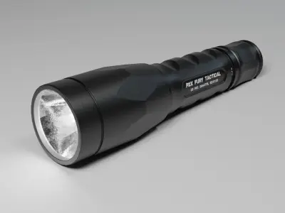 3d TACTICAL FLASHLIGHT LED 3D model