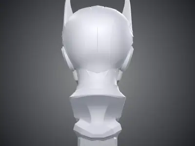 Cybernetic Soldier Bust Futuristic Warrior PM-253 3D print model