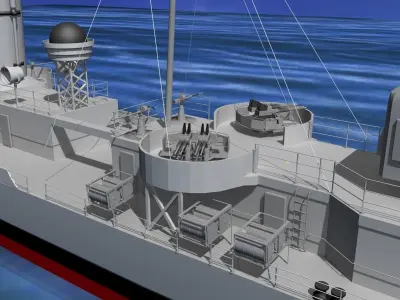 Gleaves Class Destroyer USS Welles 3D model
