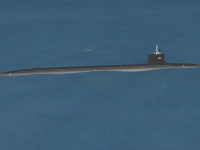 Virginia class SSN 777 USS North Carolina 3D model