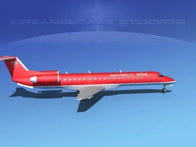 Embraer ERJ-145 Northwest Link 3D model