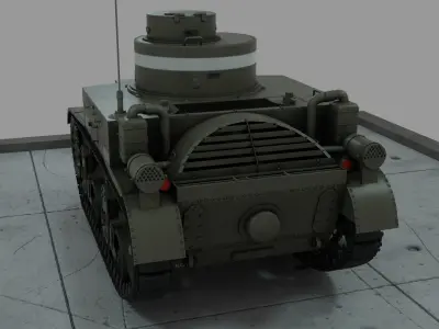 M2 Light Tank Low-poly 3D model
