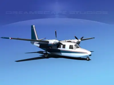 Rockwell Aero Commander 560 V17 3D model