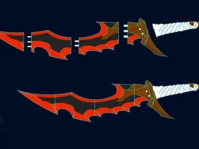 knight slayer dagger 3D model