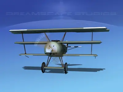 Fokker DR-1 Triplane V11 3D model
