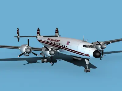 Lockheed L1649 Star Liner Trans World Airways 3D model