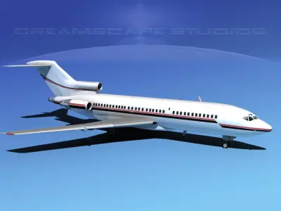 Boeing 727-100 Corporate Jet 4 3D model
