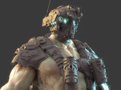 Cyborg Warrior 3D model