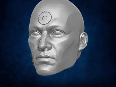 Doctor Manhattan FanArt head 3D printable For Action Figures 3D print model