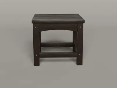 Club Square Side Table - 6 COLORS Wood and Polywood Low-poly 3D model