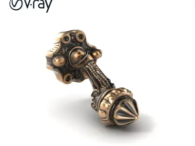 Eclectic Iron Handle Historic Design model pack Low-poly 3D model